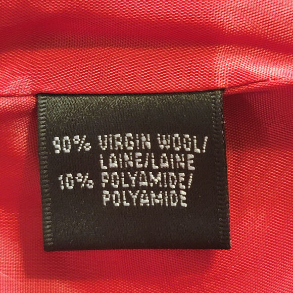 Lafayette 148 New York Red Swing Coat Virgin Wool 3/4 Sleeve Short Size 12 - Picture 15 of 16